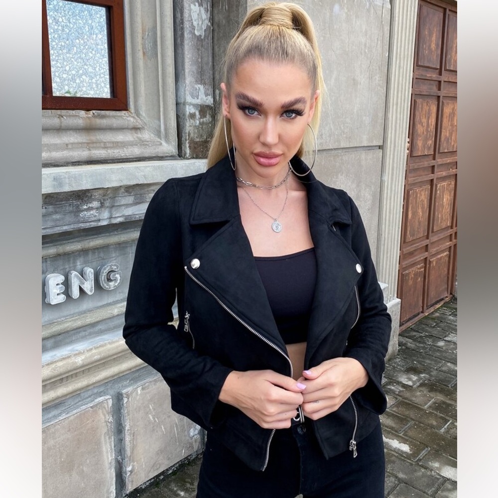 Women's Black Moto Jacket
